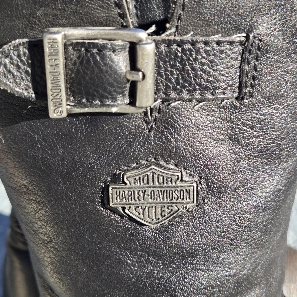 Harley Davidson Womens  Sz 8 US Serita Black Leather Riding Boots - Picture 6 of 16